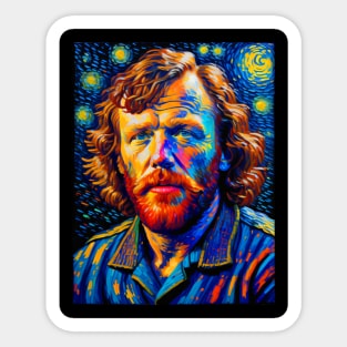 Joe Cocker at starry night Sticker